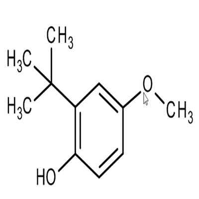 فرمول ساختاری بوتیل هیدروکسی آنیزول 