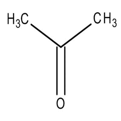 ساختار فرمولی استون acetone