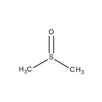فرمول ساختاری دی متیل سولفوکسید  dimethyl sulfoxide 