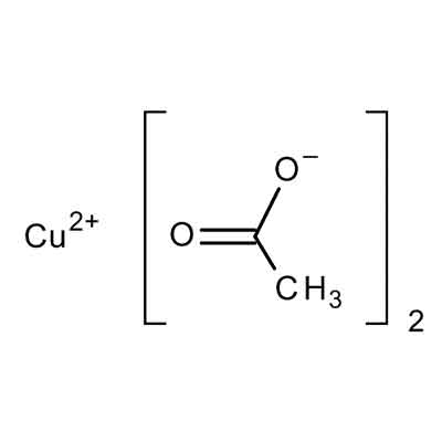 فرمول ساختاری استات مس  copper ii acetate
